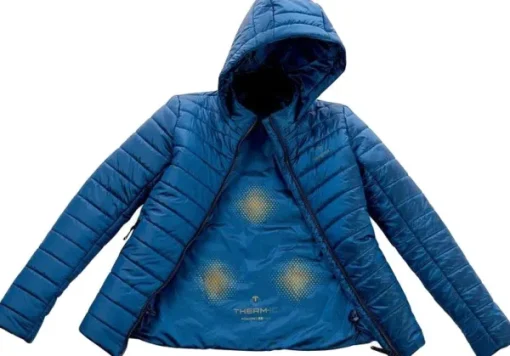naisten ladattava lämpötakki, sininen-Thermic Fashion