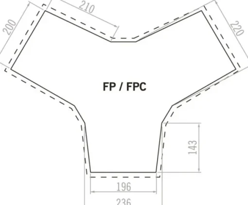 Vaude FPC Badawi 6P Bark telttapohja Hot