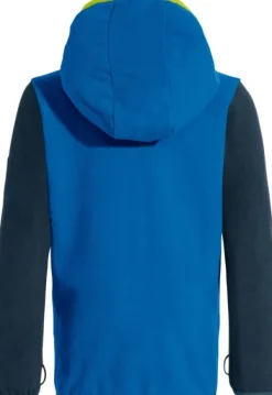 Vaude Kids Pulex Hooded Jacket lasten fleecetakki, sininen/vihreä Clearance