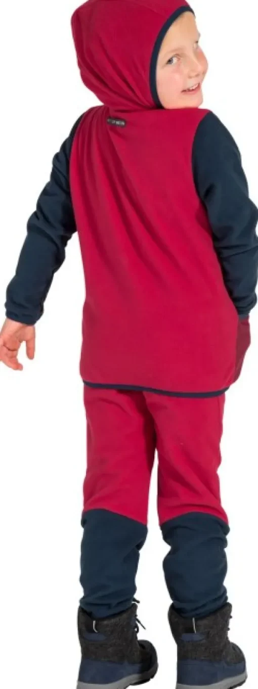 Vaude Kids Pulex Hooded Jacket lasten fleecetakki, punainen/tummanharmaa Hot