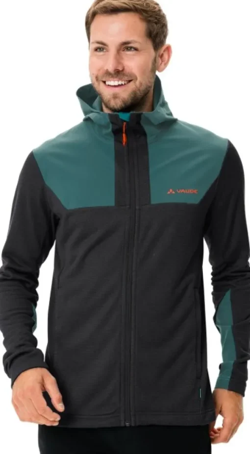 Vaude Monviso Wosodfiber fleecetakki, musta/vihreä New