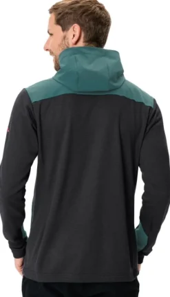 Vaude Monviso Wosodfiber fleecetakki, musta/vihreä New