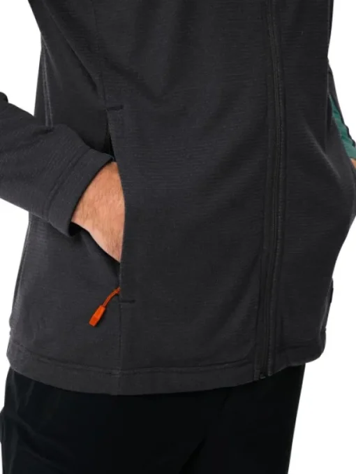 Vaude Monviso Wosodfiber fleecetakki, musta/vihreä New