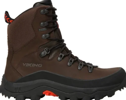 Viking Men Villrein High GTX Dark Brown/Red Clearance
