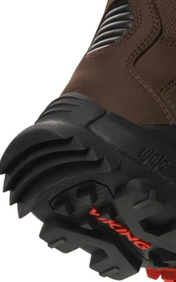 Viking Men Villrein High GTX Dark Brown/Red Clearance