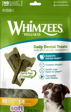 Whimzees Soft hammashoitoherkku M 14 kpl 420 g Fashion