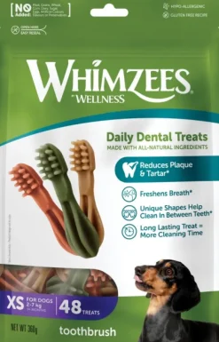 Whimzees Toothbrush Star XS hammashoitoherkku, 48 kpl Sale
