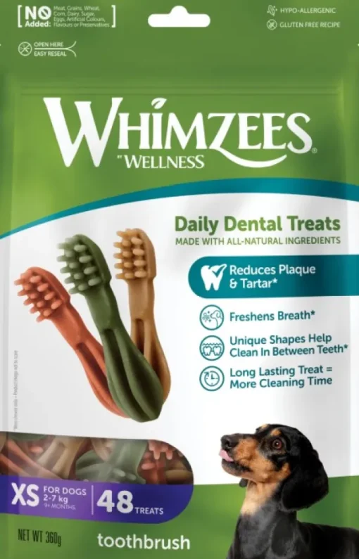 Whimzees Toothbrush Star XS hammashoitoherkku, 48 kpl Sale
