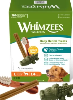 Whimzees Variety L hammashoitoherkut säästöpakkaus, 14 kpl Hot