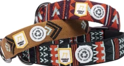 Collar koiran kaulapanta, 25 - 35 cm, Woodland-Woolly Wolf Fashion