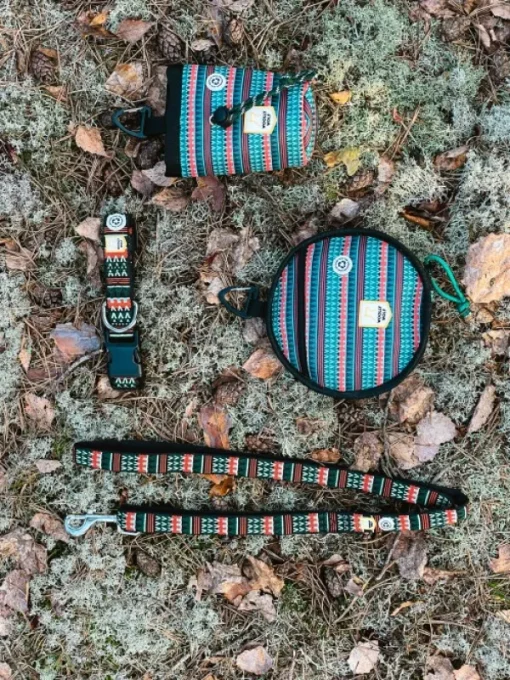 Collar koiran kaulapanta, 40 - 65 cm, Woodland-Woolly Wolf Online