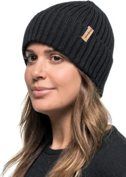 Beanie Rib Black-Woolpower Hot