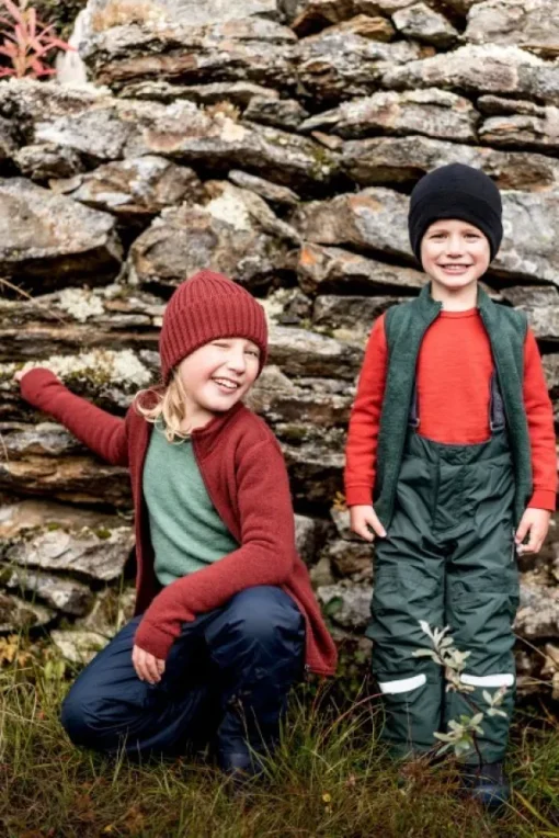 Crewneck + Long Johns 200 Kids lasten kerrasto, Autumn Red-Woolpower Sale