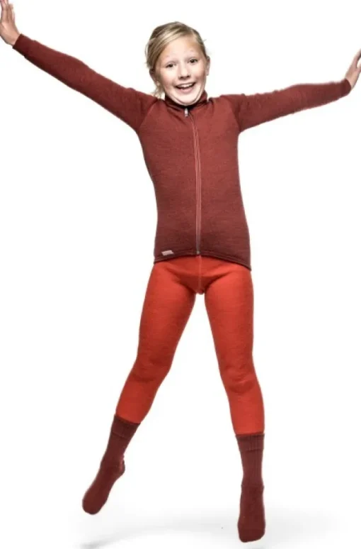 Crewneck + Long Johns 200 Kids lasten kerrasto, Autumn Red-Woolpower Sale