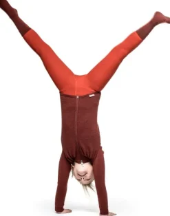 Crewneck + Long Johns 200 Kids lasten kerrasto, Autumn Red-Woolpower Sale