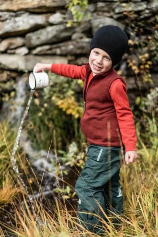 Crewneck + Long Johns 200 Kids lasten kerrasto, Autumn Red-Woolpower Sale