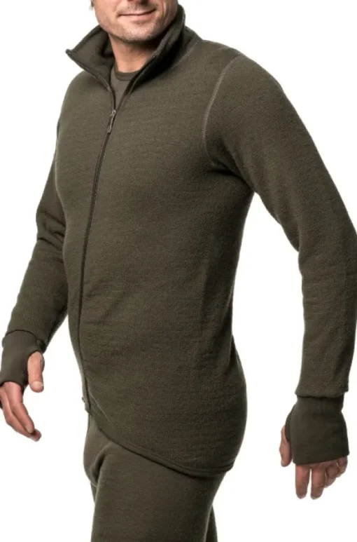 Full Zip Jacket 400 Unisex Pine Green-Woolpower Sale
