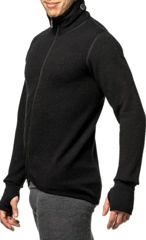 Full Zip Jacket 400 Unisex Black-Woolpower Outlet