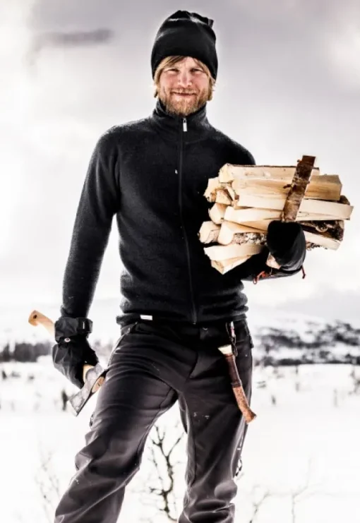 Full Zip Jacket 400 Unisex Black-Woolpower Outlet