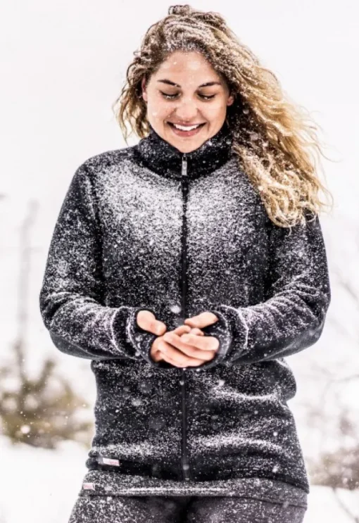 Full Zip Jacket 400 Unisex Black-Woolpower Outlet