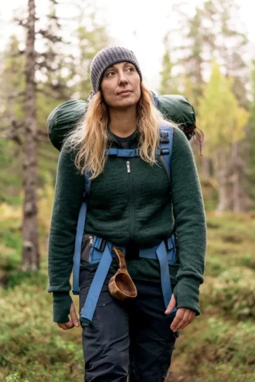 Woolpower Full Zip Jacket 400 -takki, unisex, Forest Green Outlet