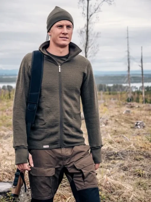 Full Zip Jacket 400 Unisex Pine Green-Woolpower Sale