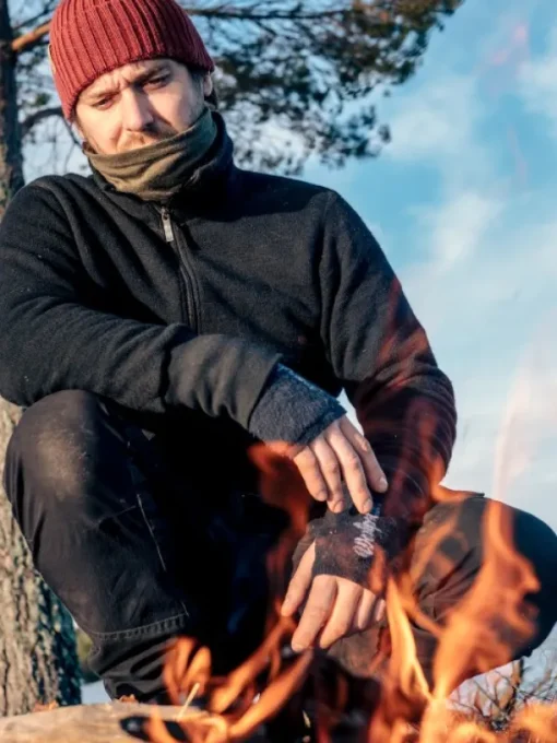 Full Zip Jacket 400 Unisex Black-Woolpower Outlet
