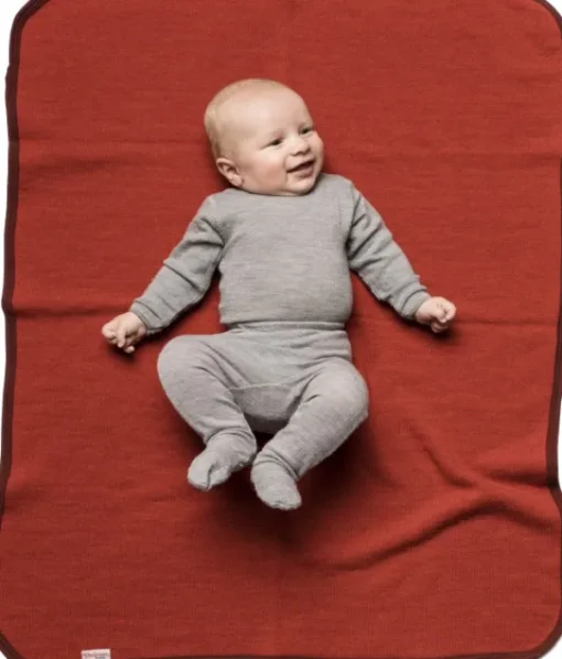 Kids Blanket 400 merinovillapeitto, Autumn Red-Woolpower Fashion