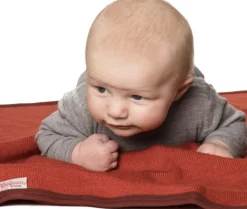 Kids Blanket 400 merinovillapeitto, Autumn Red-Woolpower Fashion
