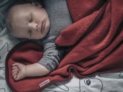 Kids Blanket 400 merinovillapeitto, Autumn Red-Woolpower Fashion