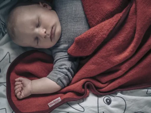 Kids Blanket 400 merinovillapeitto, Autumn Red-Woolpower Fashion