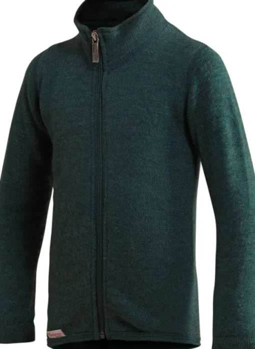 Kids Full Zip Jacket 400 lasten merinovillatakki, vihreä-Woolpower Sale