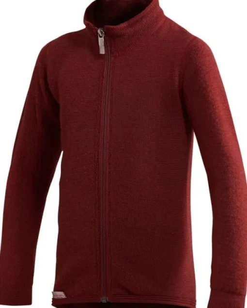 Kids Full Zip Jacket 400 lasten merinovillatakki, punainen-Woolpower Best
