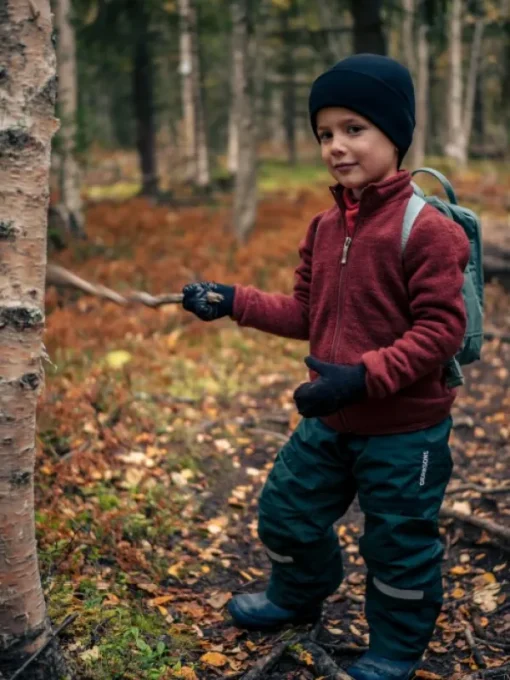 Kids Full Zip Jacket 400 lasten merinovillatakki, punainen-Woolpower Best