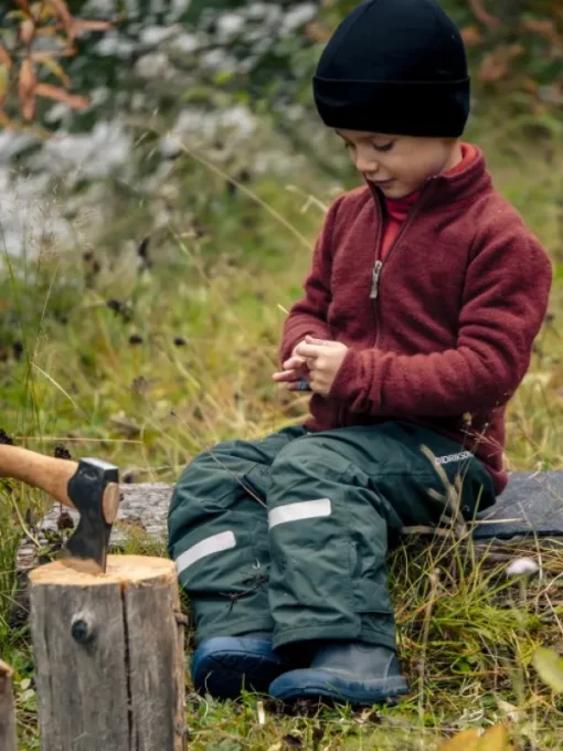Kids Full Zip Jacket 400 lasten merinovillatakki, punainen-Woolpower Best