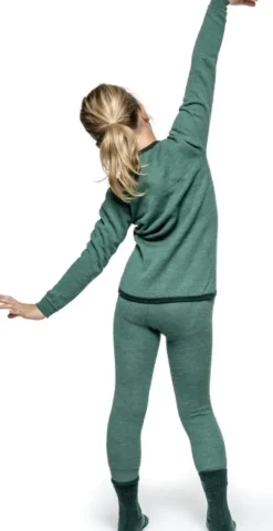 Woolpower Kids Long Johns 200 lasten kerrastohousut, vihreä New