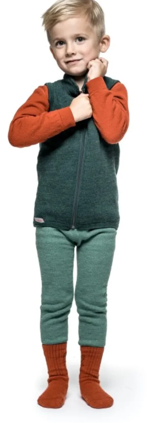Woolpower Kids Long Johns 200 lasten kerrastohousut, vihreä New