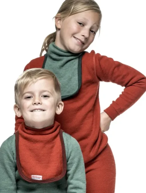 Woolpower Kids Mock Turtleneck 200 lasten merinovillakauluri, punainen Sale