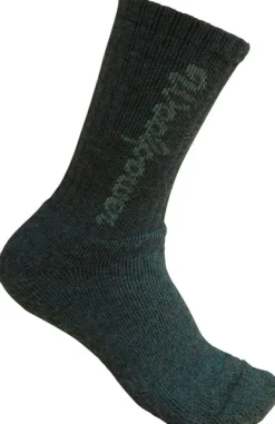 Woolpower Kids Socks Classic Logo 400 lasten sukat, Forest Green Fashion