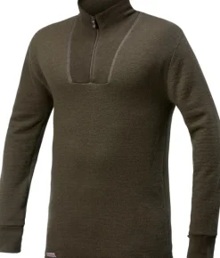 Woolpower Zip Turtleneck 200 Unisex Pine Green Hot