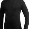 Zip Turtleneck 200 Unisex Black-Woolpower Best