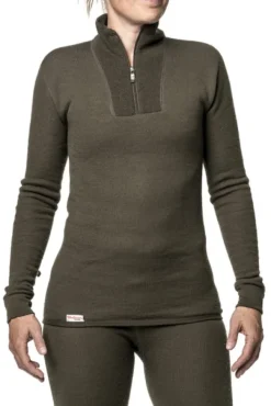 Woolpower Zip Turtleneck 200 Unisex Pine Green Hot