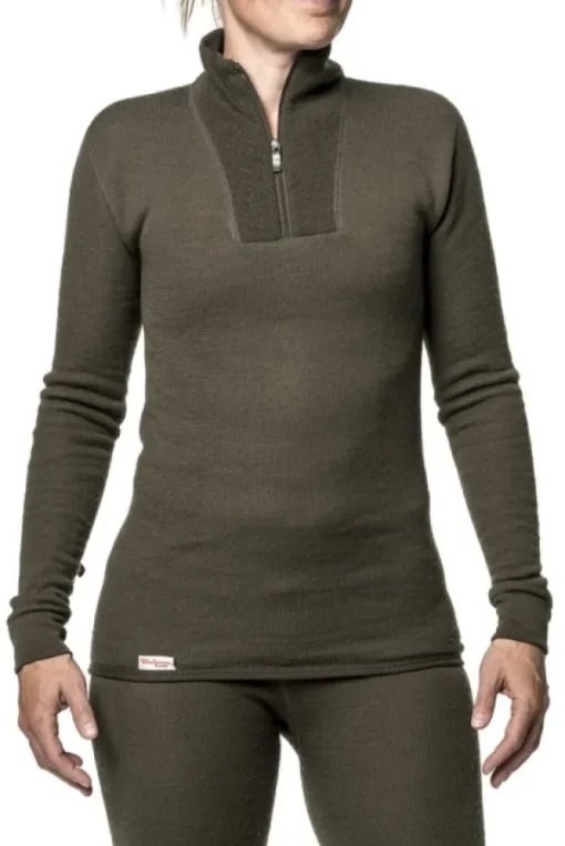 Woolpower Zip Turtleneck 200 Unisex Pine Green Hot