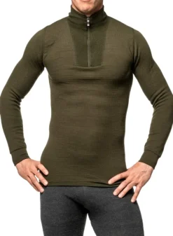 Woolpower Zip Turtleneck 200 Unisex Pine Green Hot