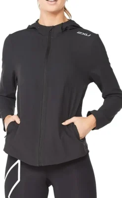 2XU Aero Jacket naisten juoksutakki, Black/Silver Reflective WR Outlet