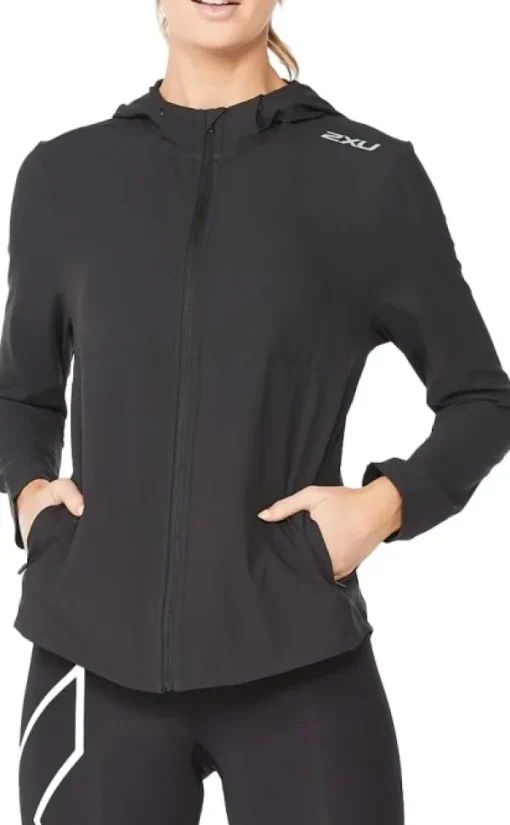 2XU Aero Jacket naisten juoksutakki, Black/Silver Reflective WR Outlet